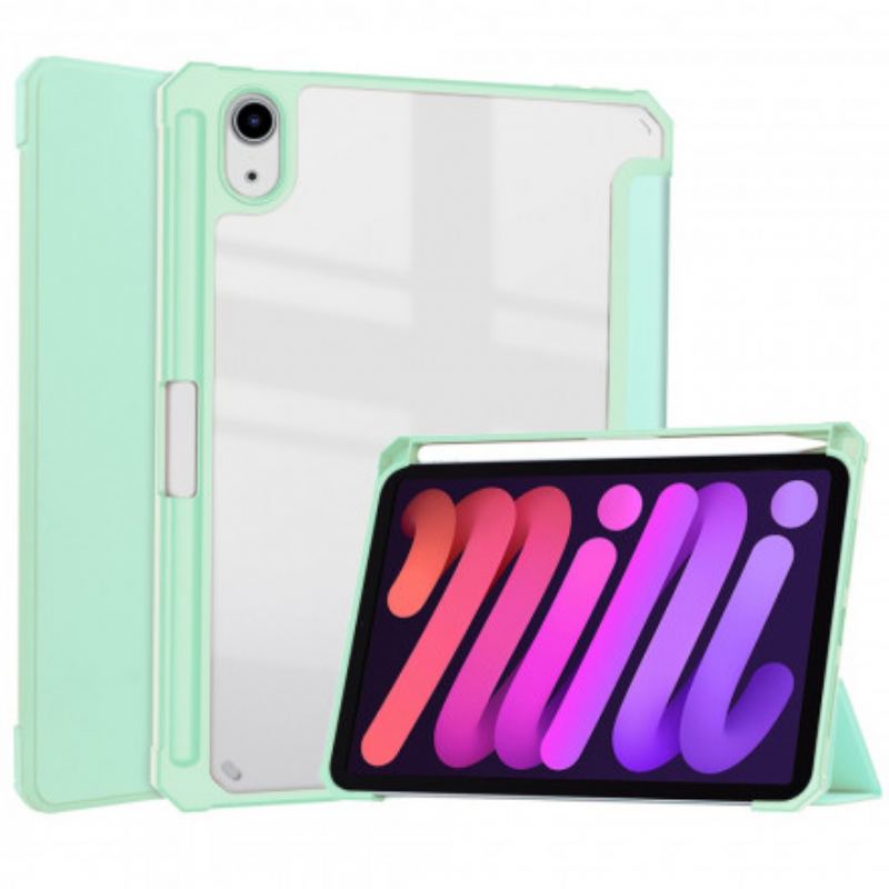 Smart Case iPad Mini 6 (2021) Simili Cuir et Dos Transparent