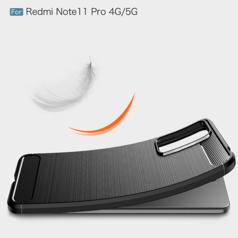 Coque Xiaomi Redmi 11 Pro Fibre Carbone Brossée