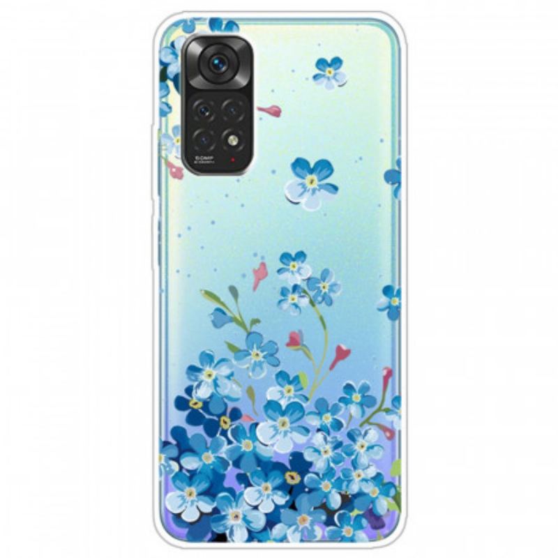 Coque Xiaomi Redmi Note 11 Pro /  Note 11 Pro 5G Bouquet de Fleurs Bleues