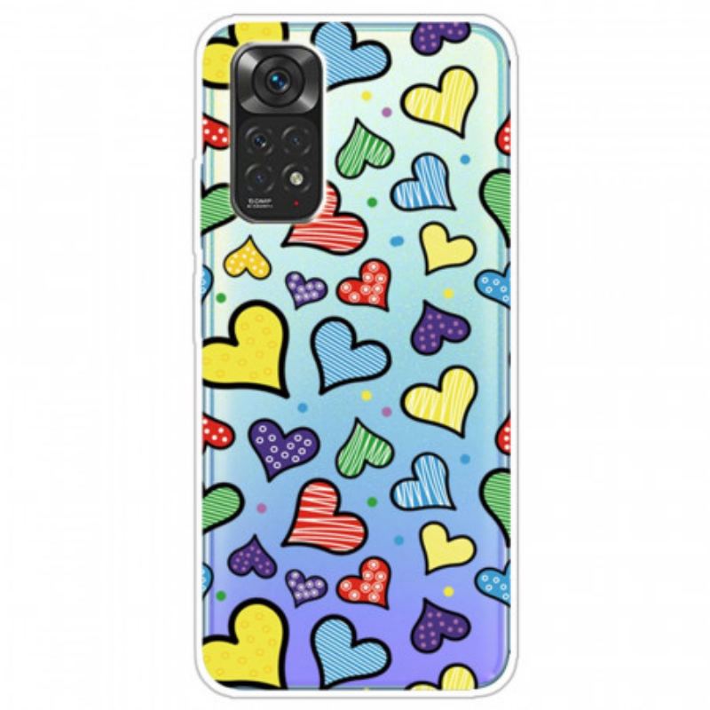 Coque Xiaomi Redmi Note 11 Pro /  Note 11 Pro 5G Coeurs Multicolores