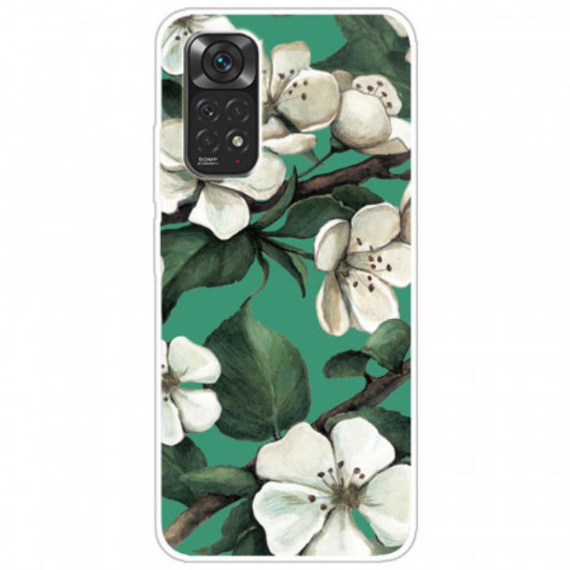 Coque Xiaomi Redmi Note 11 Pro /  Note 11 Pro 5G Fleurs Blanches