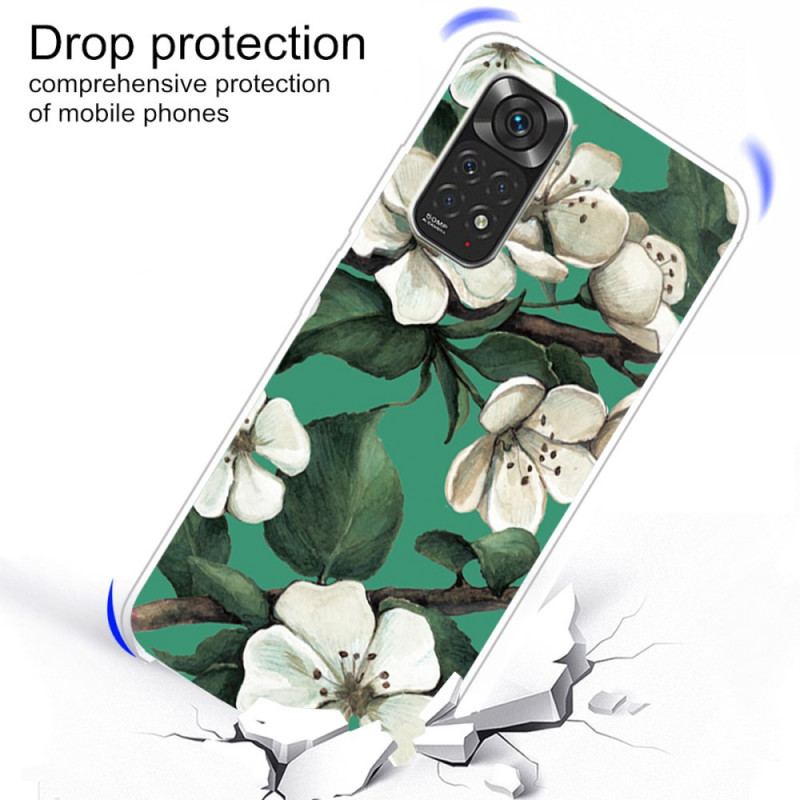 Coque Xiaomi Redmi Note 11 Pro /  Note 11 Pro 5G Fleurs Blanches