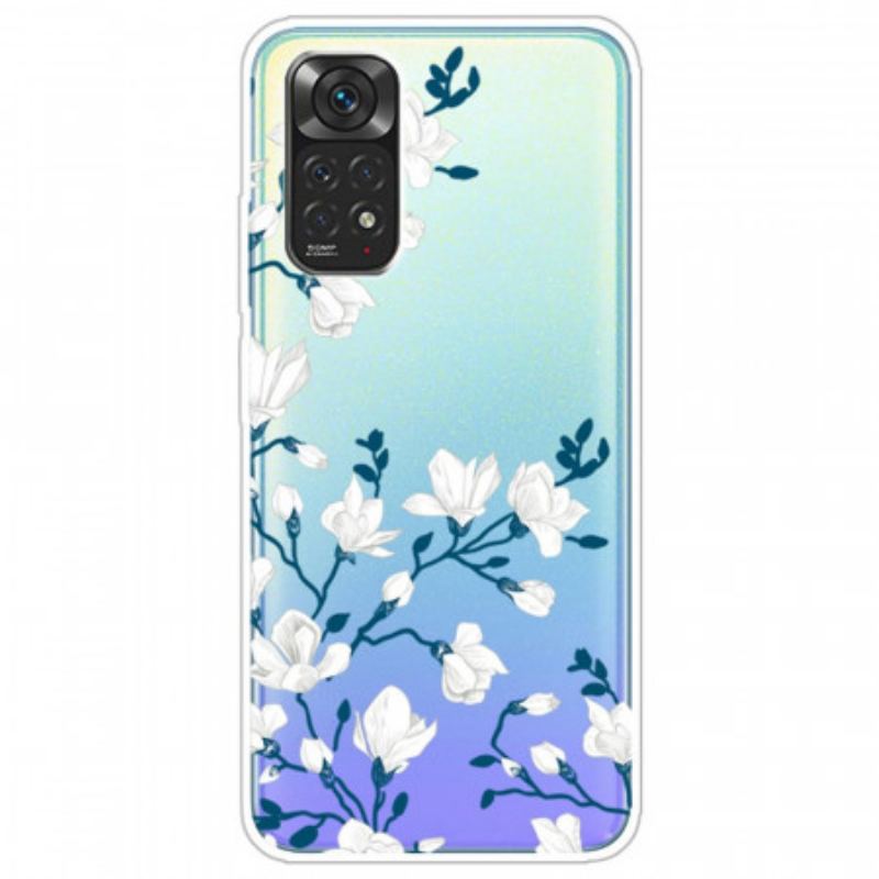 Coque Xiaomi Redmi Note 11 Pro /  Note 11 Pro 5G Fleurs Blanches