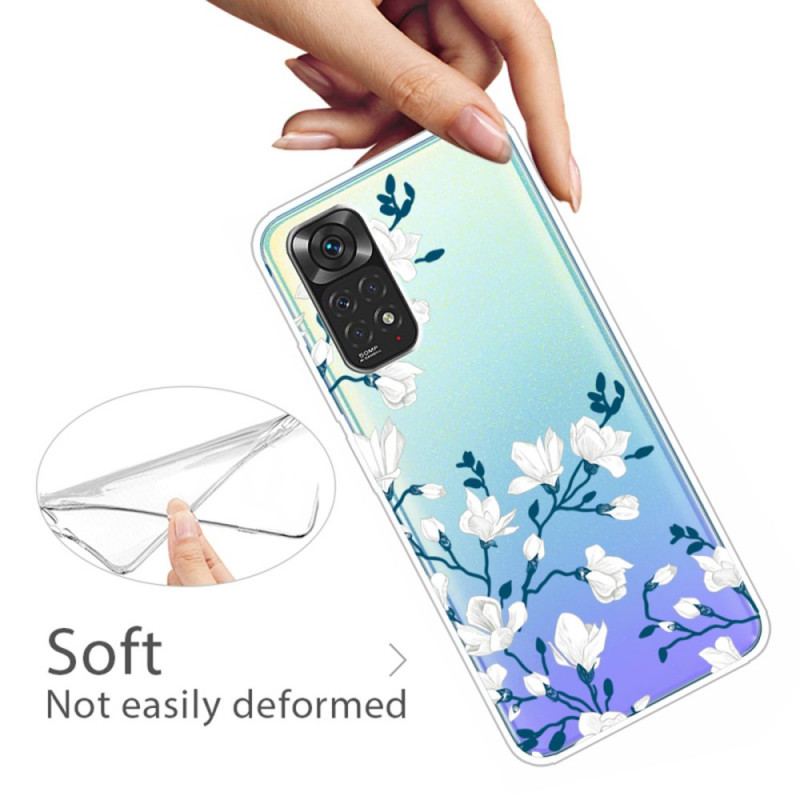 Coque Xiaomi Redmi Note 11 Pro /  Note 11 Pro 5G Fleurs Blanches