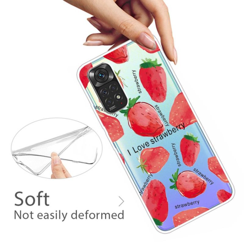 Coque Xiaomi Redmi Note 11 Pro /  Note 11 Pro 5G Fraises / i Love Strawberry