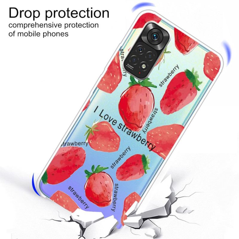 Coque Xiaomi Redmi Note 11 Pro /  Note 11 Pro 5G Fraises / i Love Strawberry