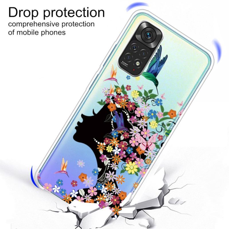 Coque Xiaomi Redmi Note 11 Pro /  Note 11 Pro 5G Jolie Tête Fleurie