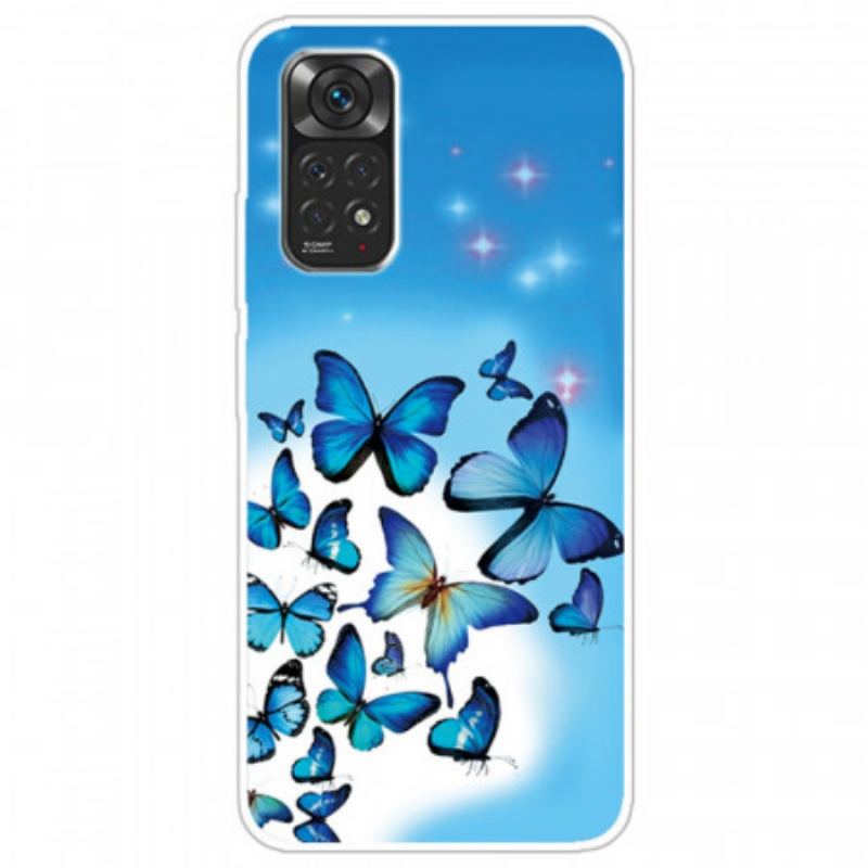 Coque Xiaomi Redmi Note 11 Pro /  Note 11 Pro 5G Papillons Bleus