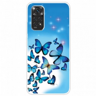 Coque Xiaomi Redmi Note 11 Pro /  Note 11 Pro 5G Papillons Bleus