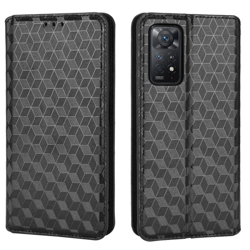 Flip Cover Xiaomi Redmi Note 11 Pro / Note 11 Pro 5G Effet Cuir Diamants 3D