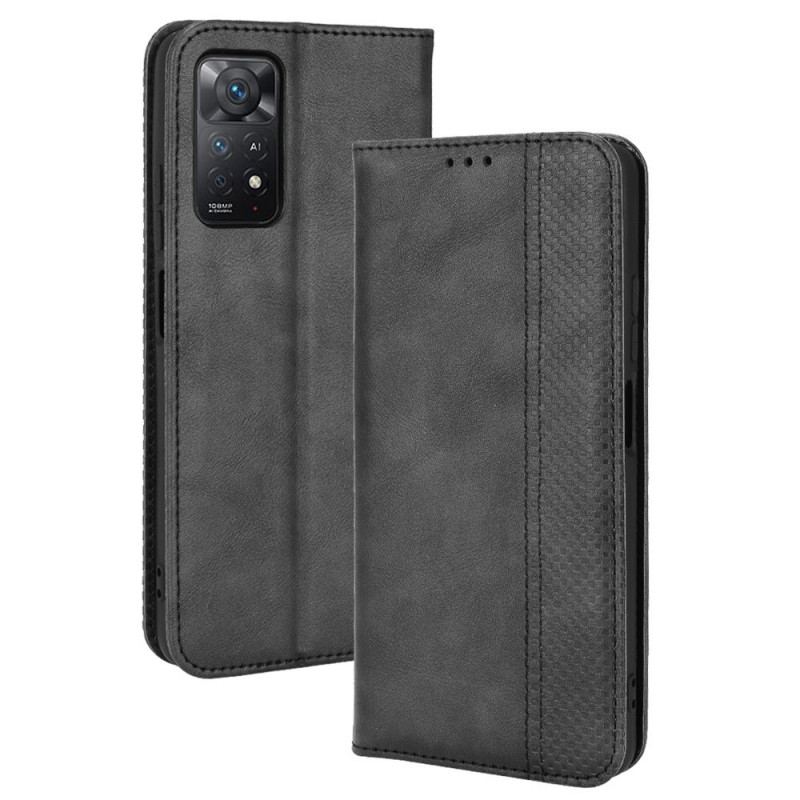 Flip Cover Xiaomi Redmi Note 11 Pro / Note 11 Pro 5G Effet Cuir Vintage Stylisé