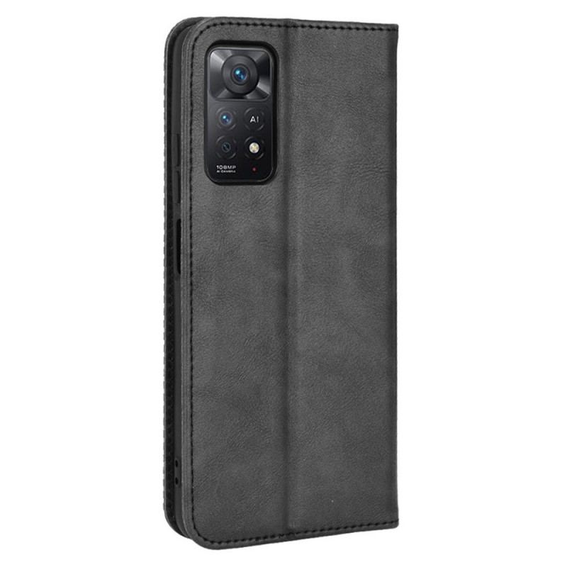 Flip Cover Xiaomi Redmi Note 11 Pro / Note 11 Pro 5G Effet Cuir Vintage Stylisé