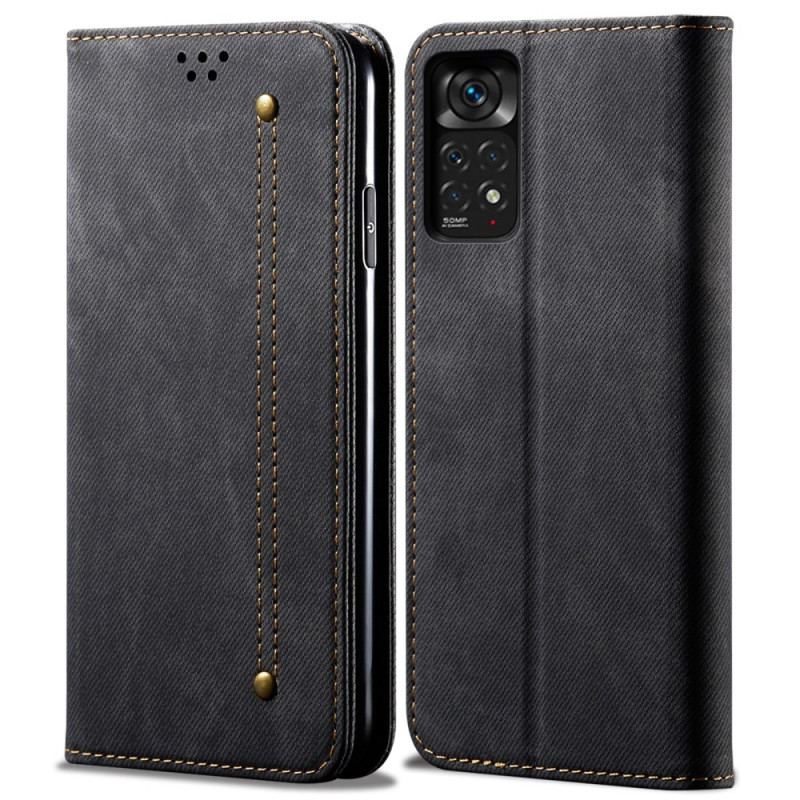 Flip Cover Xiaomi Redmi Note 11 Pro / Note 11 Pro 5G Tissu Jeans