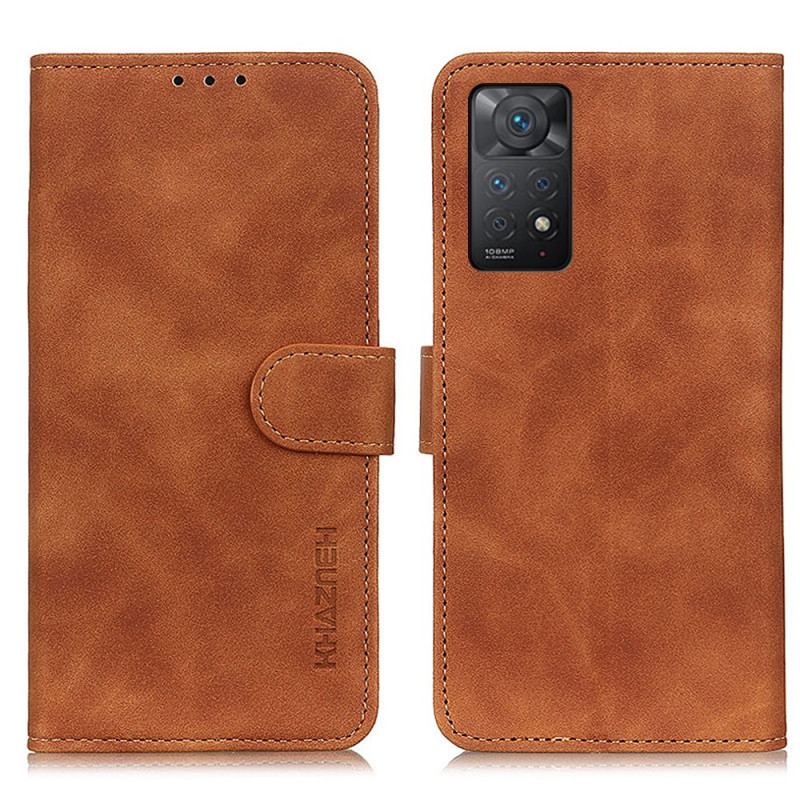 Housse Xiaomi Redmi Note 11 Pro / Note 11 Pro 5G Effet Cuir Vintage KHAZNEH