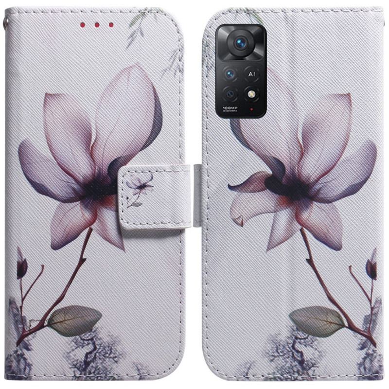 Housse Xiaomi Redmi Note 11 Pro / Note 11 Pro 5G Fleur Vieux Rose