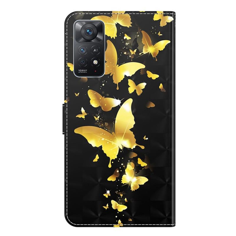 Housse Xiaomi Redmi Note 11 Pro / Note 11 Pro 5G Papillons Jaunes