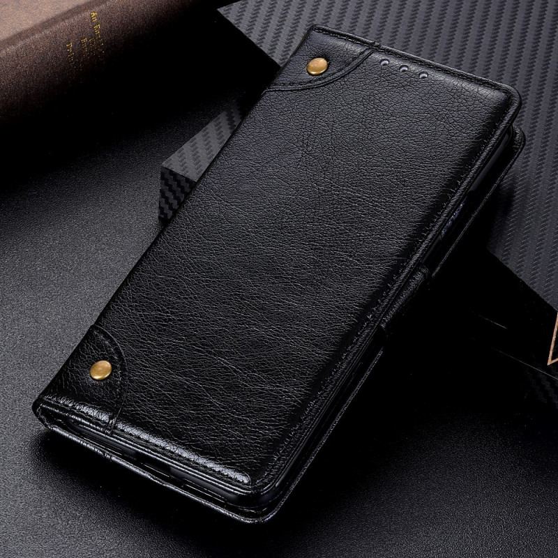 Housse Xiaomi Redmi Note 11 Pro / Note 11 Pro 5G Style Cuir Nappa Rivets Vintage