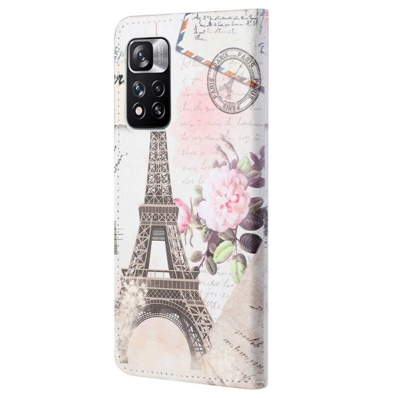 Housse Xiaomi Redmi Note 11 Pro / Note 11 Pro 5G Tour Eiffel Rétro