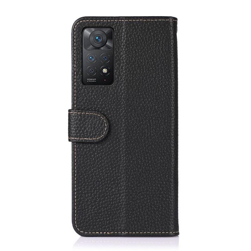 Housse Xiaomi Redmi Note 11 Pro / Note 11 Pro 5G Véritable Cuir Litchi KHAZNEH