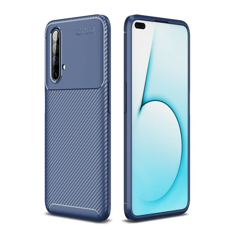 Coque Realme X50 Flexible Texture Fibre Carbone