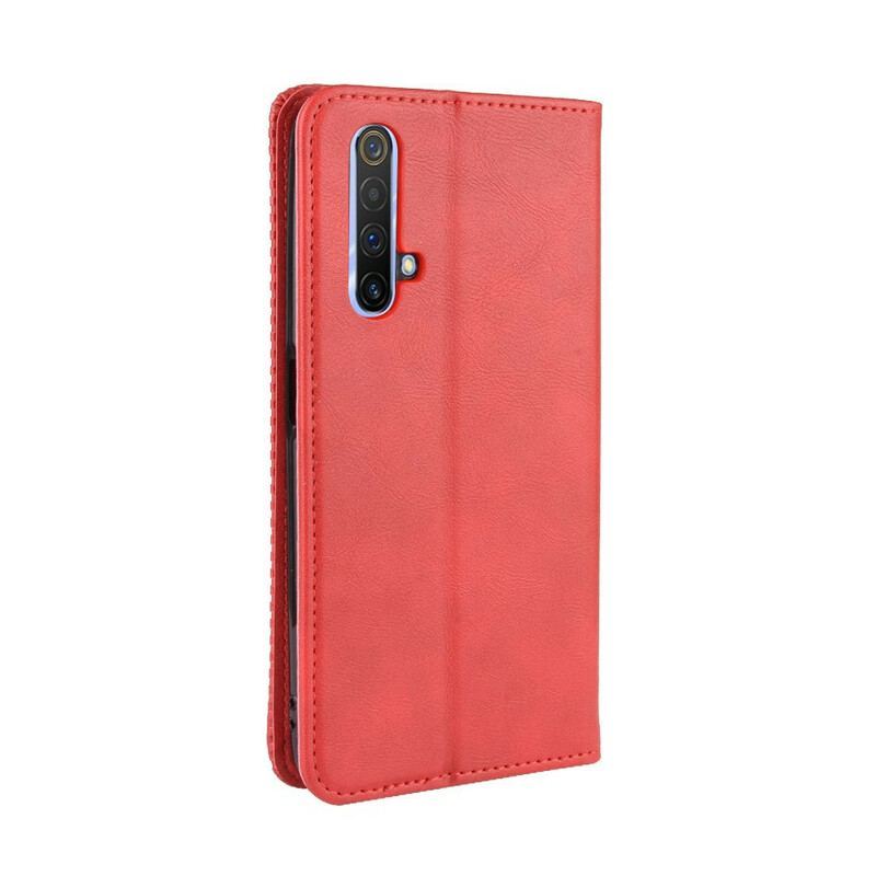 Flip Cover Realme X50 Effet Cuir Vintage Stylisé