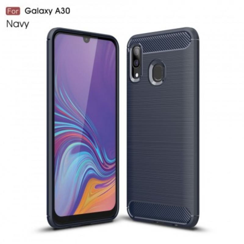 Coque Samsung Galaxy A30 / A20 Fibre Carbone Brossée