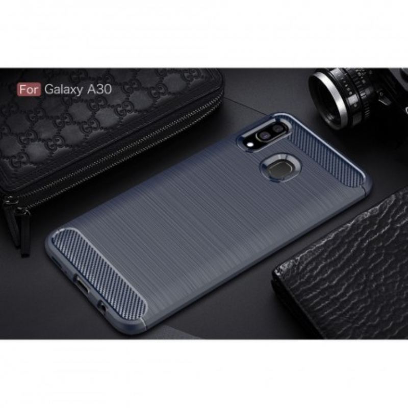 Coque Samsung Galaxy A30 / A20 Fibre Carbone Brossée