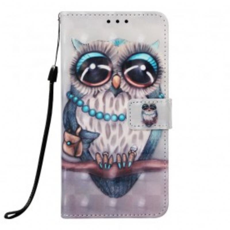 Housse Samsung Galaxy A30 / A20 Miss Hibou à Lanière