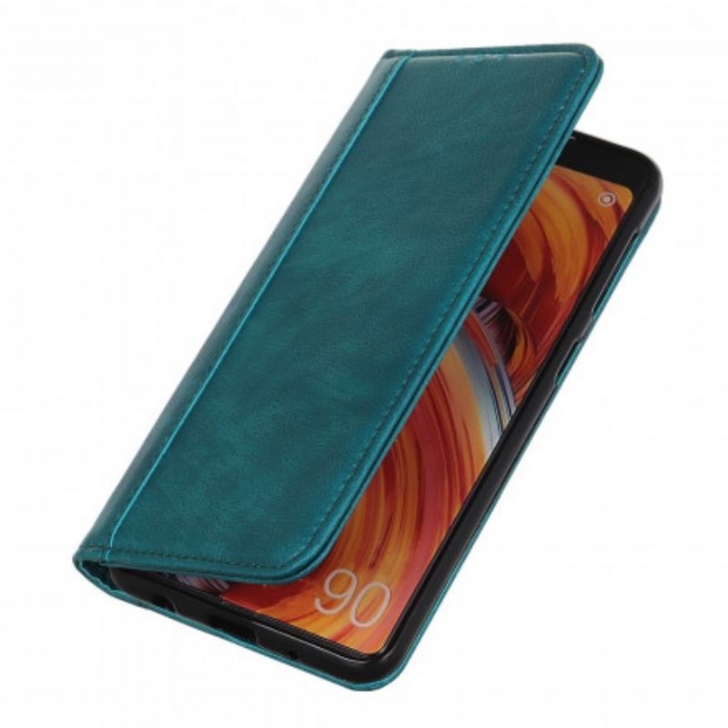 Flip Cover Motorola G60s Version Cuir Litchi Fendu