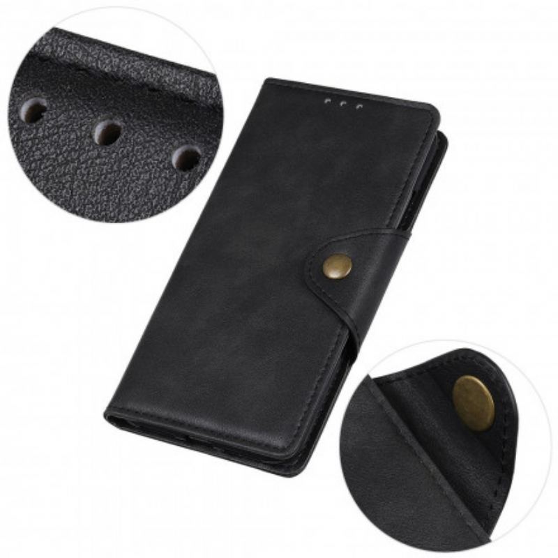 Housse Motorola G60s Simili Cuir Bouton