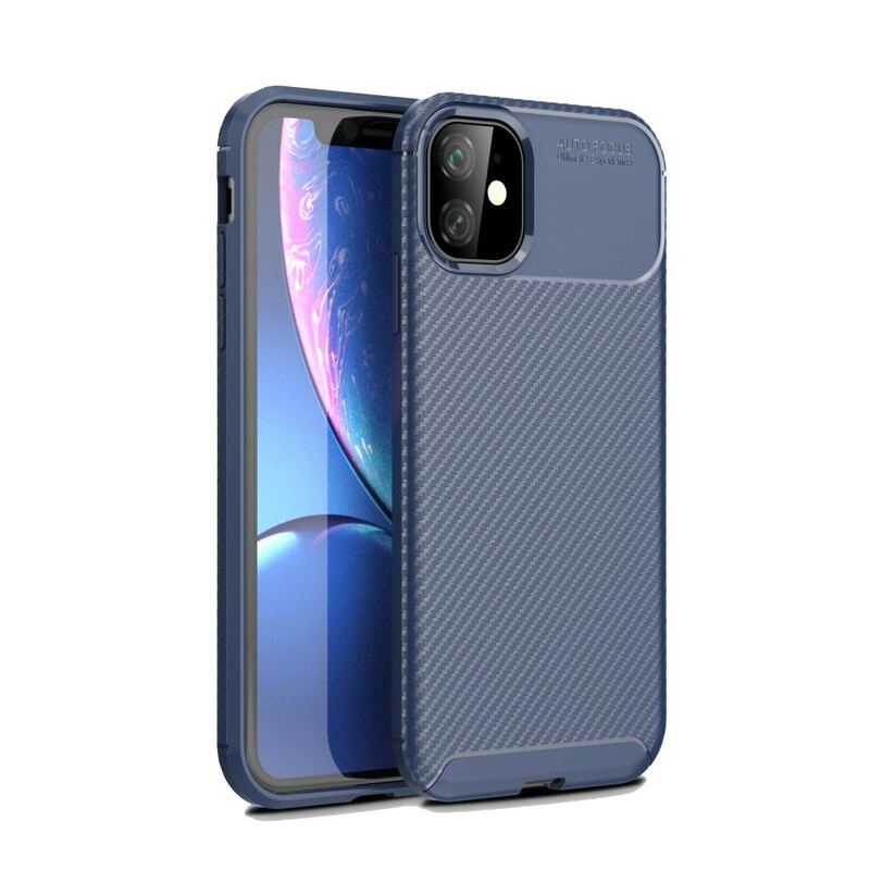 Coque iPhone 11 Flexible Texture Fibre Carbone