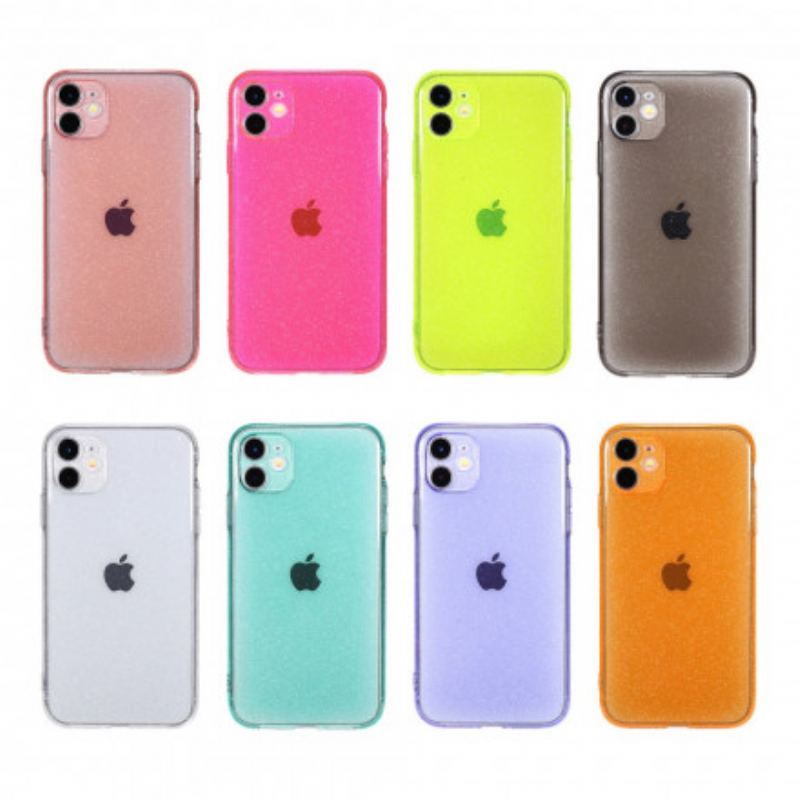 Coque iPhone 11 Fluorescente Paillettes