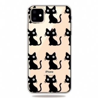 Coque iPhone 11 Multiples Chats Noirs