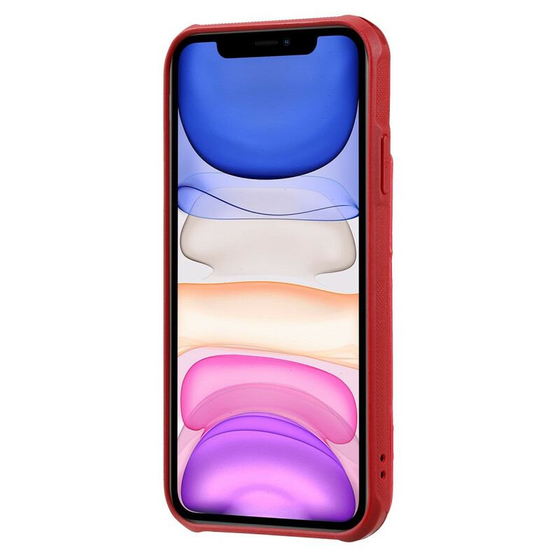 Coque iPhone 11 Porte-Cartes Rabattable avec Lanière