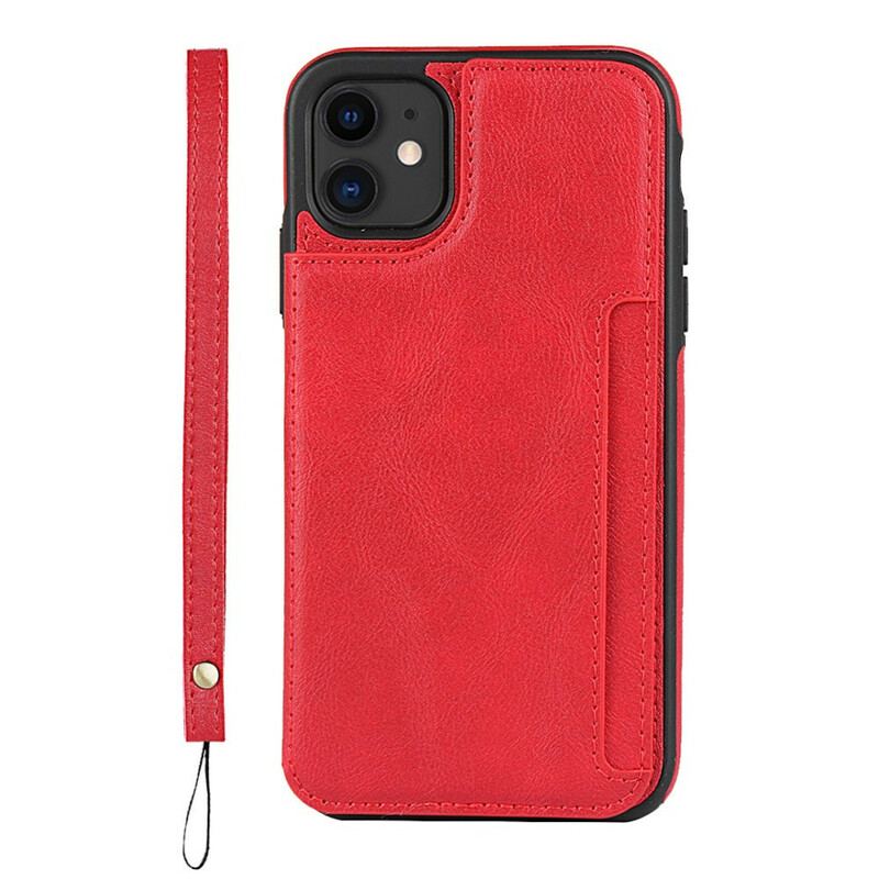 Coque iPhone 11 Porte-Cartes Support et Lanière