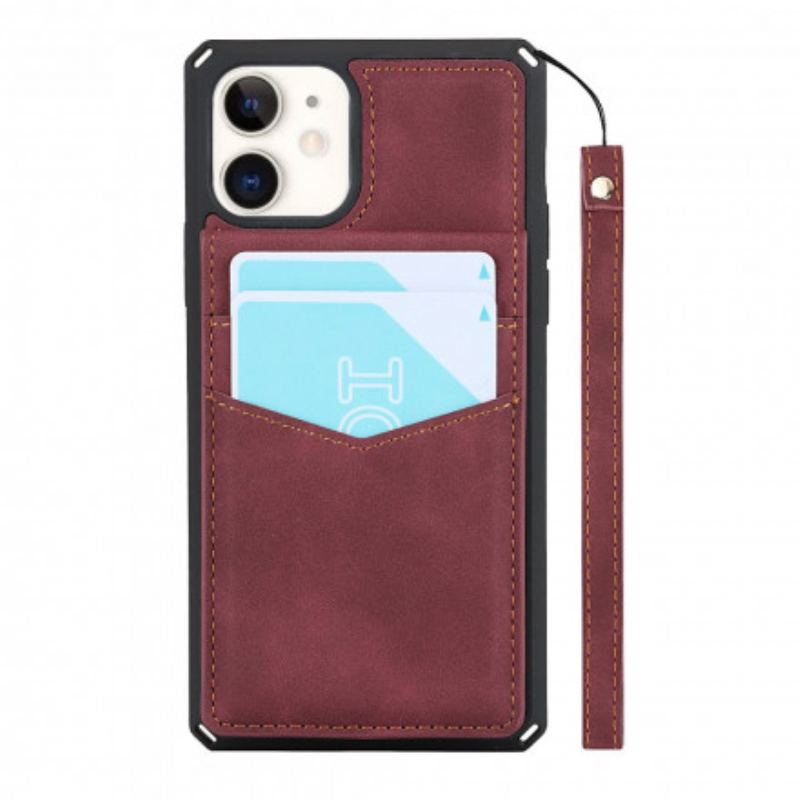 Coque iPhone 11 Porte-Cartes Support Vertical et Horizontal