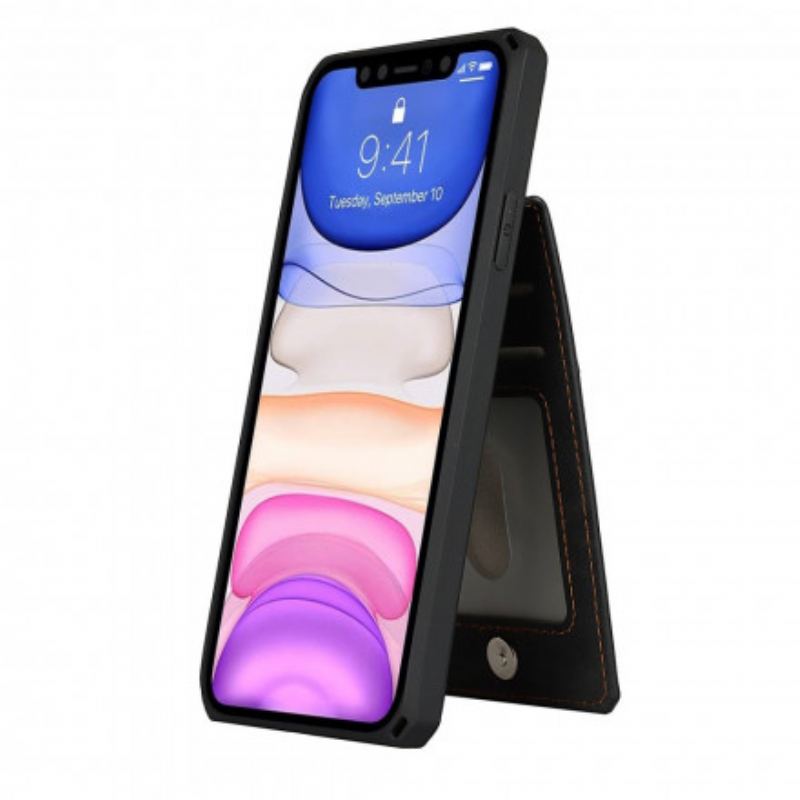 Coque iPhone 11 Porte-Cartes Support Vertical et Horizontal