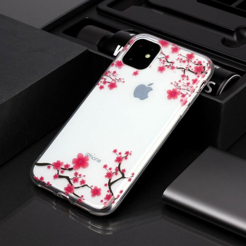 Coque iPhone 11 Transparente Arbre Fleuri