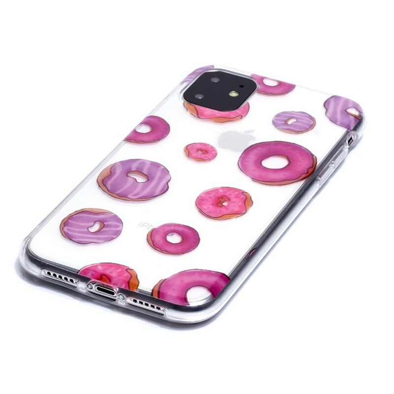 Coque iPhone 11 Transparente Fan de Donuts