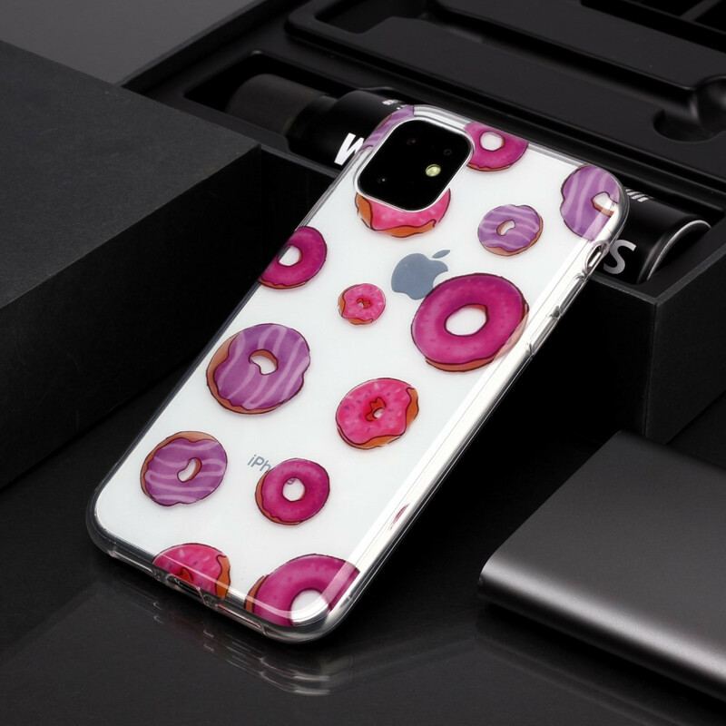 Coque iPhone 11 Transparente Fan de Donuts