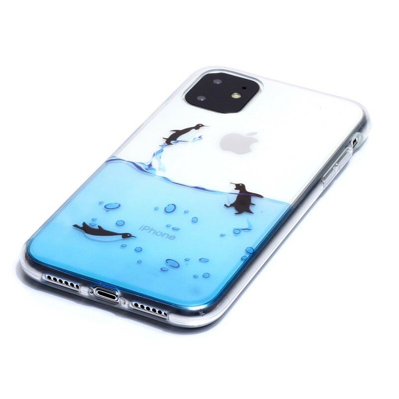 Coque iPhone 11 Transparente Jeu de Pingouins