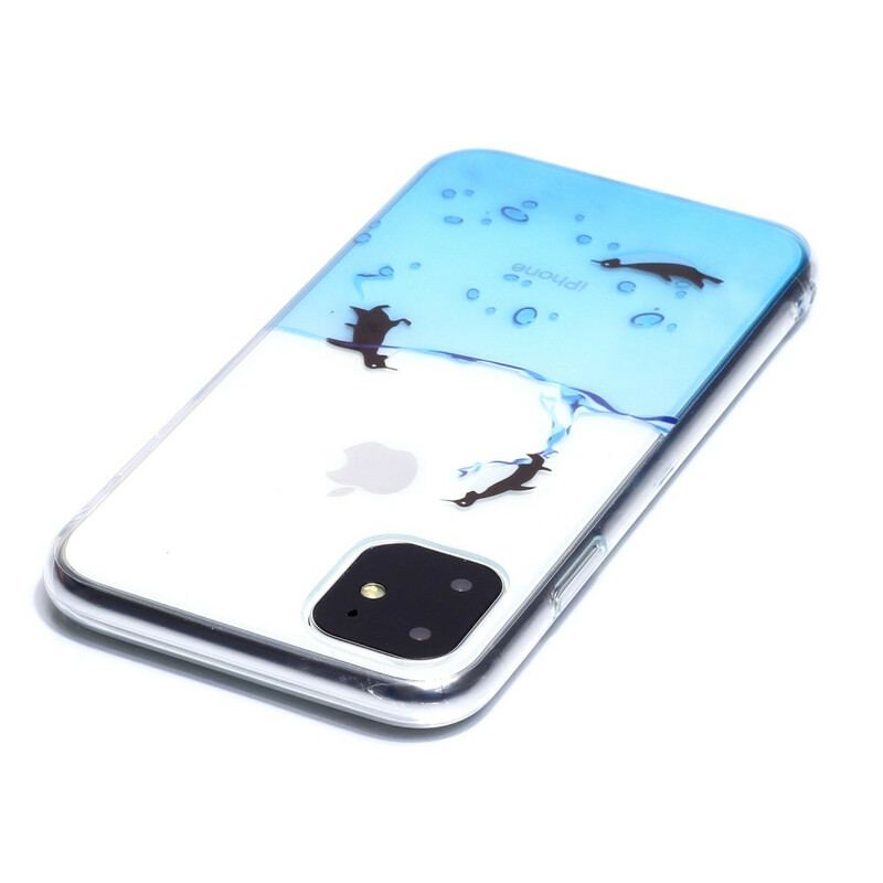 Coque iPhone 11 Transparente Jeu de Pingouins