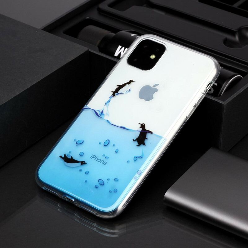 Coque iPhone 11 Transparente Jeu de Pingouins