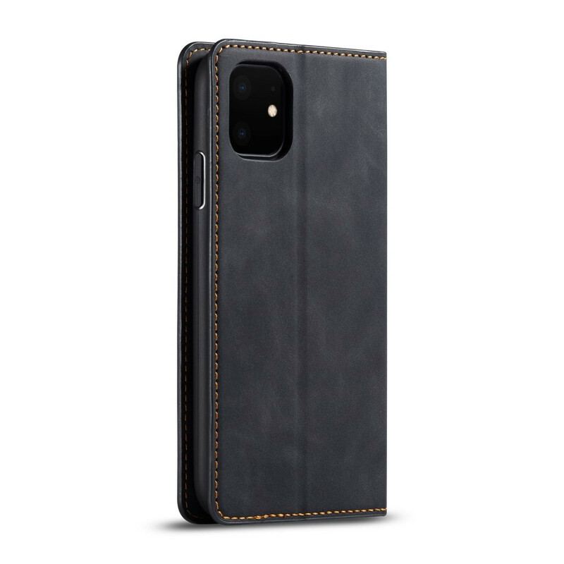 Flip Cover iPhone 11 Effet Cuir FORWENW