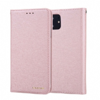 Flip Cover iPhone 11 Effet Cuir Texture Soie