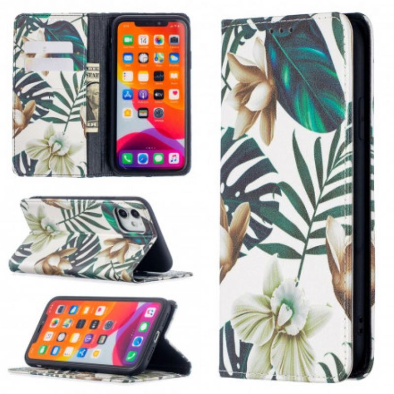 Flip Cover iPhone 11 Feuilles