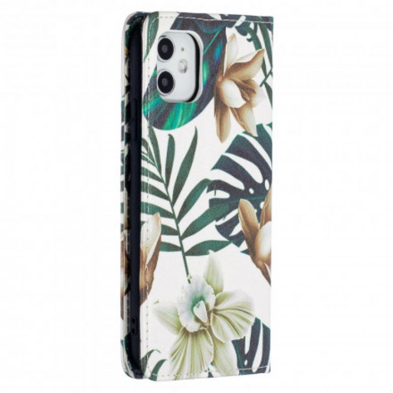 Flip Cover iPhone 11 Feuilles