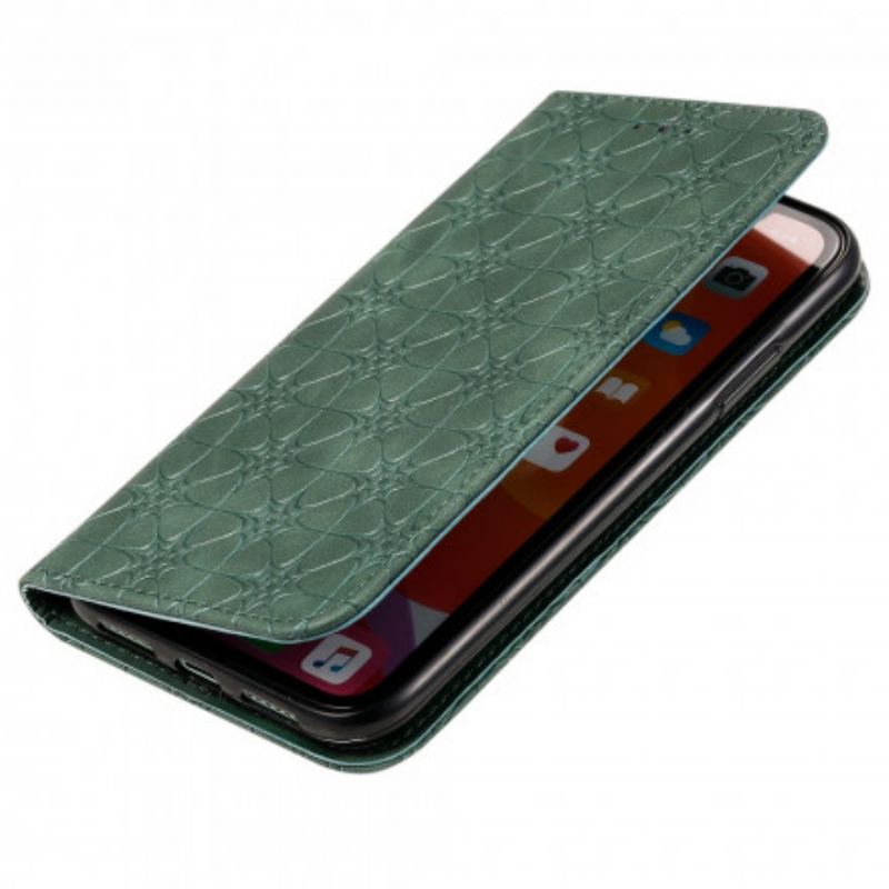 Flip Cover iPhone 11 Fleurs Baroques