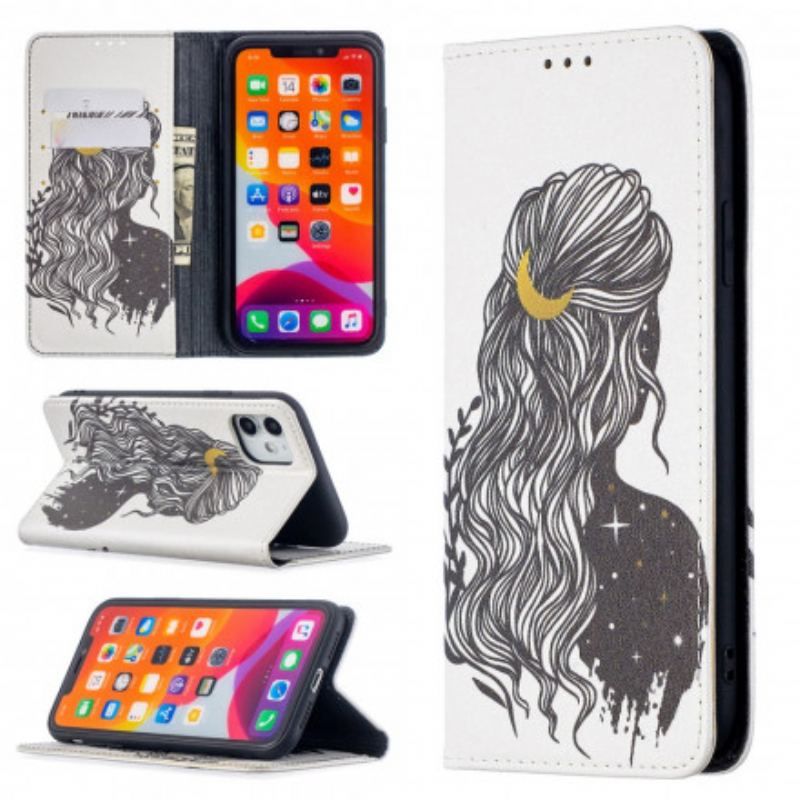 Flip Cover iPhone 11 Jolie Chevelure