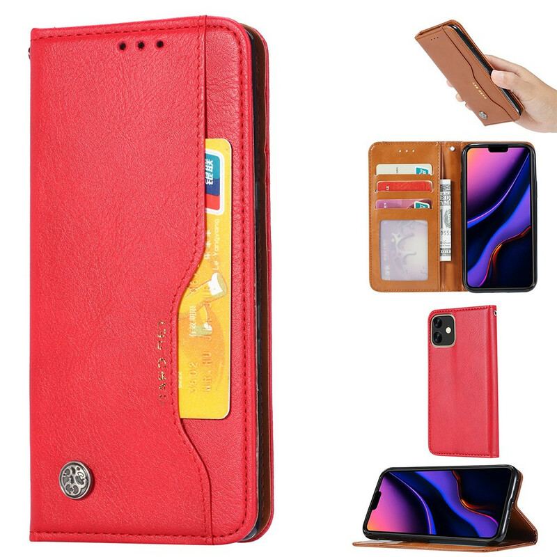 Flip Cover iPhone 11 Simili Cuir Porte-Cartes